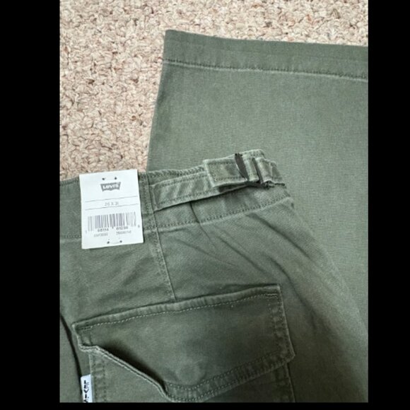 LEVI'S LEVIS SURPLUS STRAIGHT OLIVE MILITARY GREEN UTILITY PANT NWT $98 26 w - Picture 9 of 10